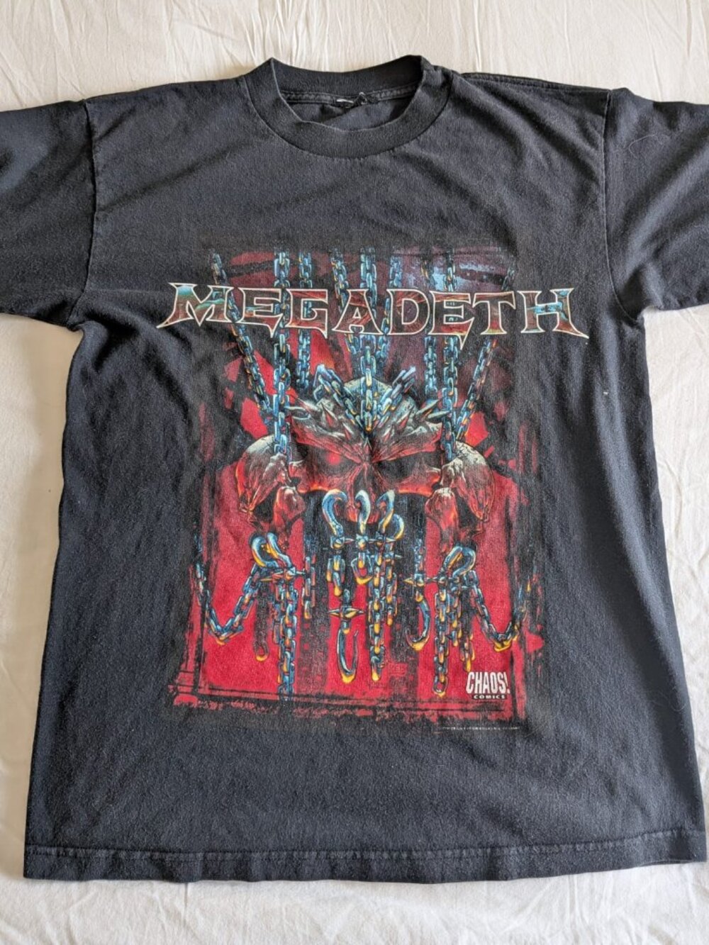 Vintage Megadeth World Tour 1998 Chaos Comics Shirt — Size M
